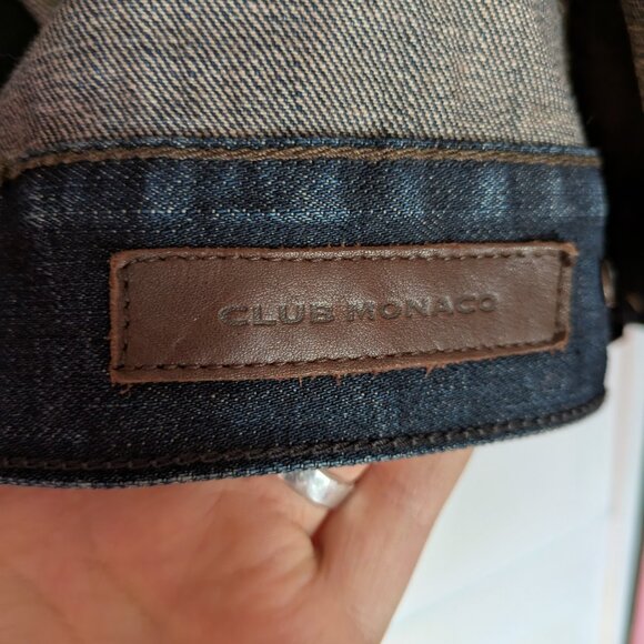 Club Monaco - distressed denim jacket - Picture 3 of 4